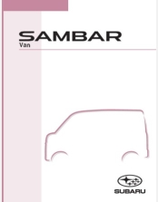 SUBARU SAMBAR VAN 2019-2020 OWNERS MANUAL IN ENGLISH